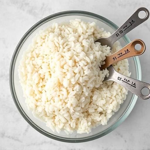 A person using measuring cups to portion out rice