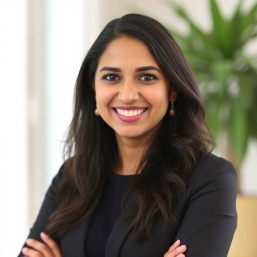 Anya Sharma, Founder of FuelWise, smiling.
